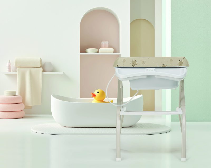 Podloga za previjanje i kada Lindo Brevi - roza - Slika 4